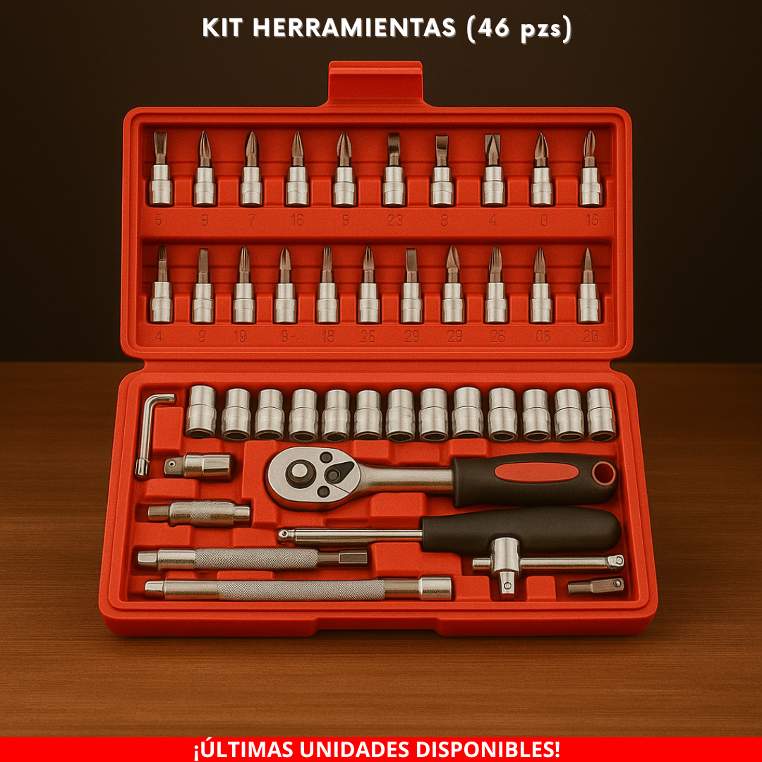 ¡Combo! Taladro DEWALT + 2 Baterías + Kit de Herramientas (46 Pzs)